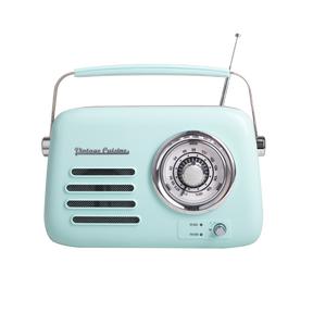 Verchromtes Retro-Radio mit Bluetooth-Lautsprecher von Vintage Cuisine 2.0