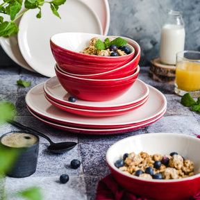 Vintage cuisine ceramic dishes set for 4