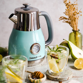 Retro-Wasserkocher mit Thermometer schlank