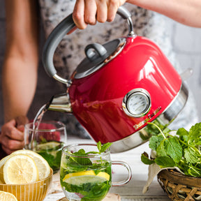 Retro-Wasserkocher mit Thermometer Vintage Cuisine
