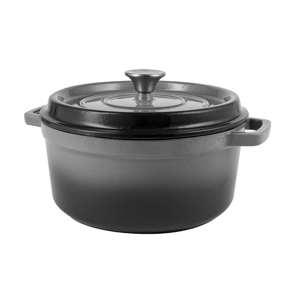 Enameled cast iron pot with lid 2,2L by Vintage Cuisine