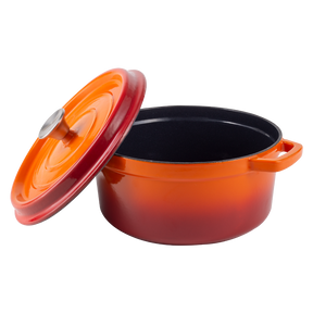 Emaillierter Gusseisentopf mit Deckel 2,2L von Vintage Cuisine