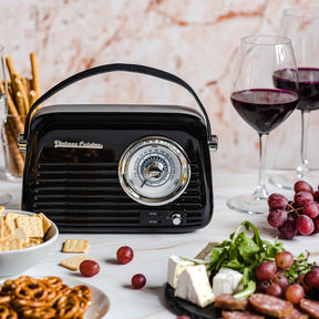 Chrome retro radio with bluetooth speaker by Vintage Cuisine