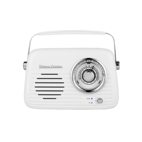 Verchromtes Retro-Radio mit Bluetooth-Lautsprecher von Vintage Cuisine