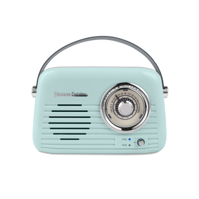 Verchromtes Retro-Radio mit Bluetooth-Lautsprecher von Vintage Cuisine