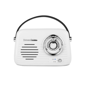 Verchromtes Retro-Radio mit Bluetooth-Lautsprecher von Vintage Cuisine