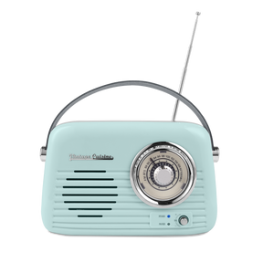 Verchromtes Retro-Radio mit Bluetooth-Lautsprecher von Vintage Cuisine