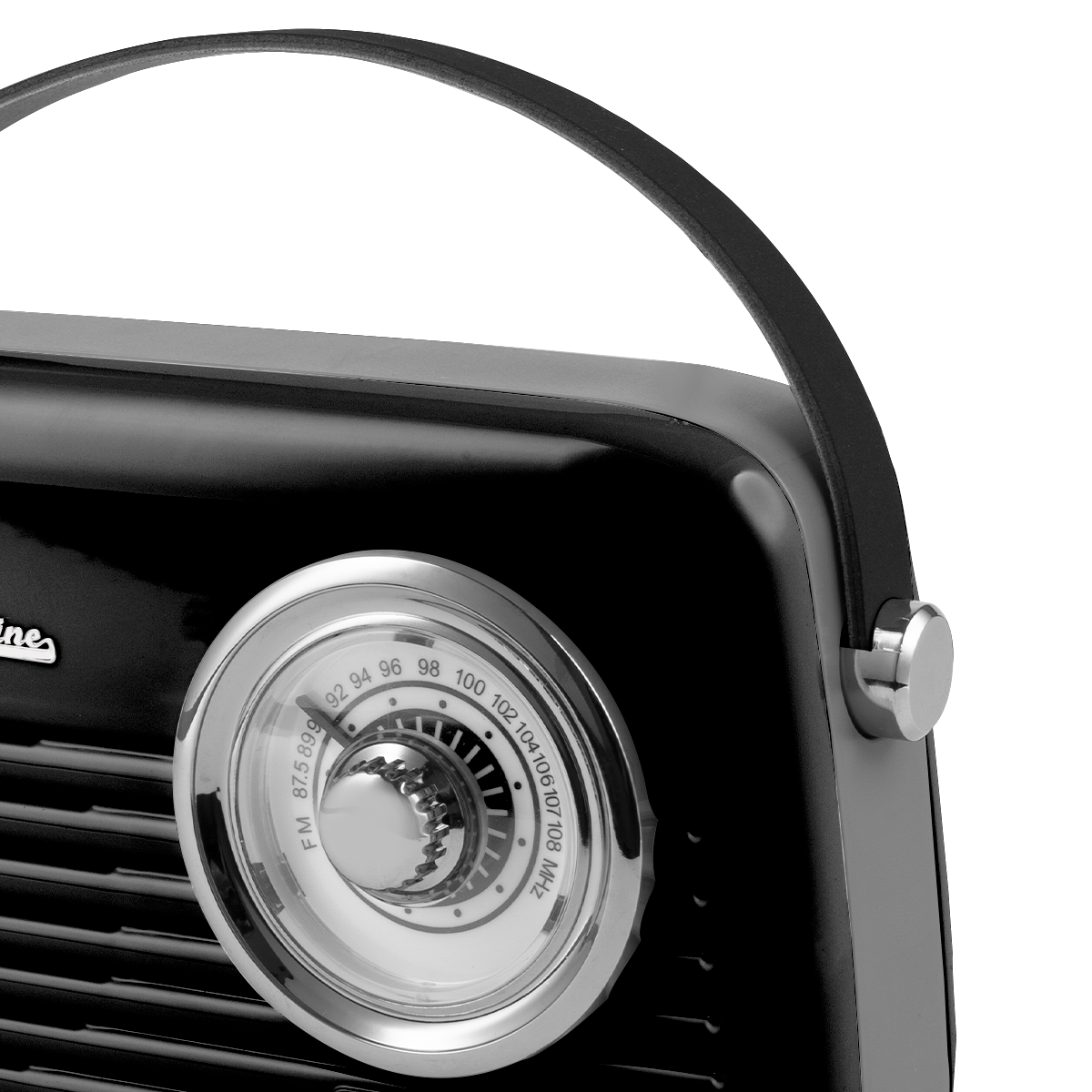 Verchromtes Retro-Radio mit Bluetooth-Lautsprecher von Vintage Cuisine