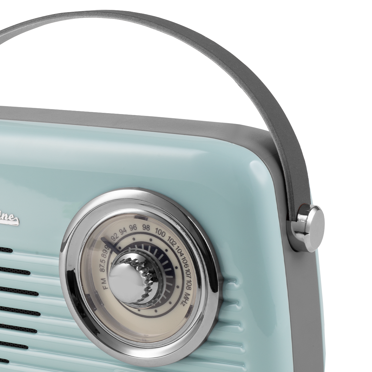 Verchromtes Retro-Radio mit Bluetooth-Lautsprecher von Vintage Cuisine