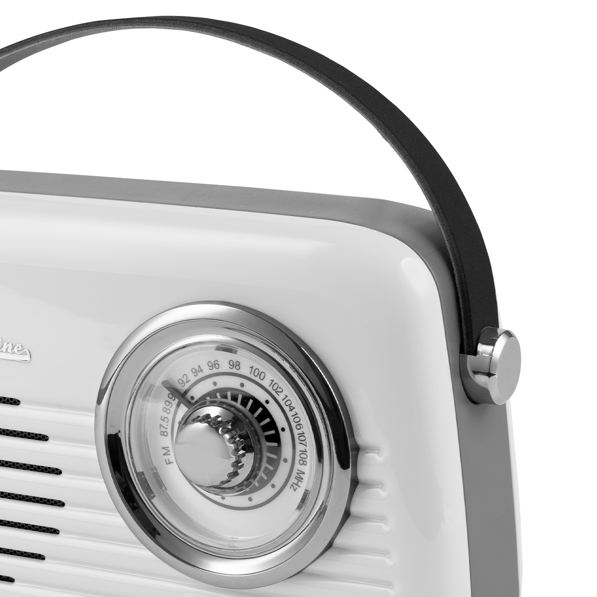 Verchromtes Retro-Radio mit Bluetooth-Lautsprecher von Vintage Cuisine