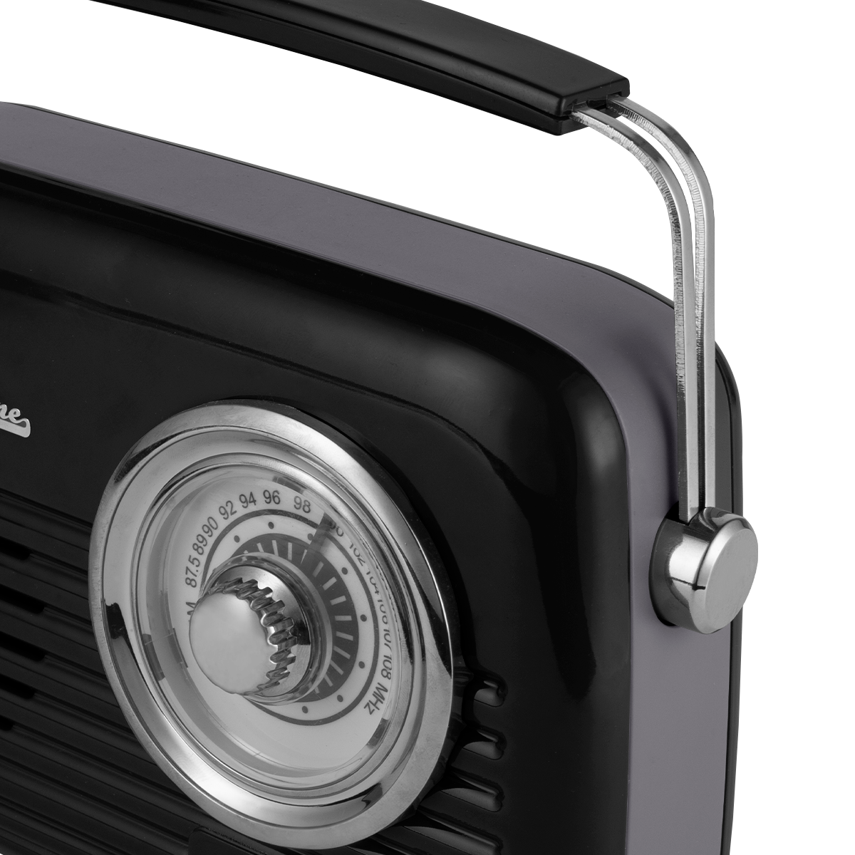 Verchromtes Retro-Radio mit Bluetooth-Lautsprecher von Vintage Cuisine