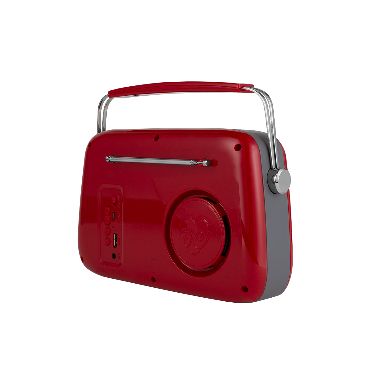 Verchromtes Retro-Radio mit Bluetooth-Lautsprecher von Vintage Cuisine