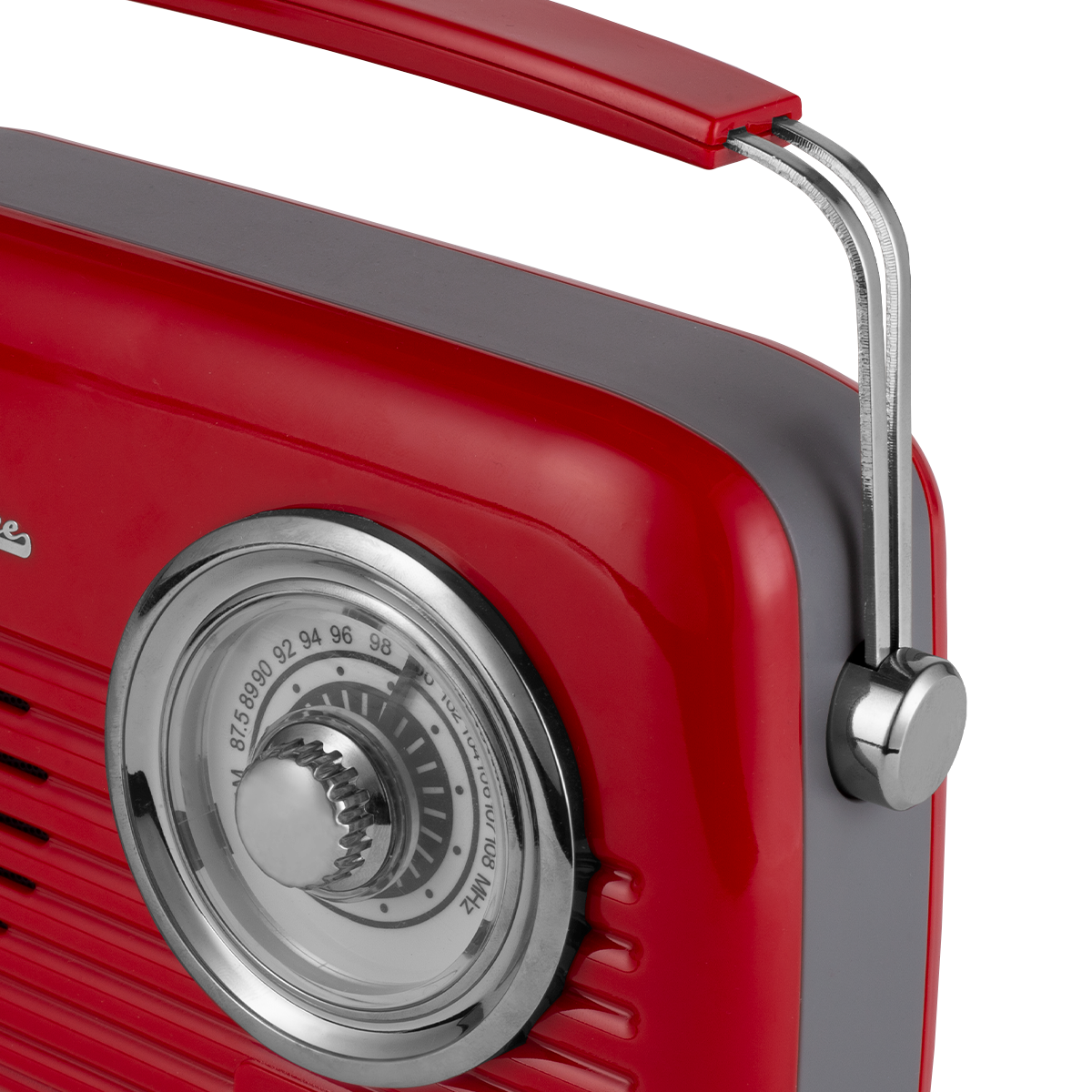 Verchromtes Retro-Radio mit Bluetooth-Lautsprecher von Vintage Cuisine