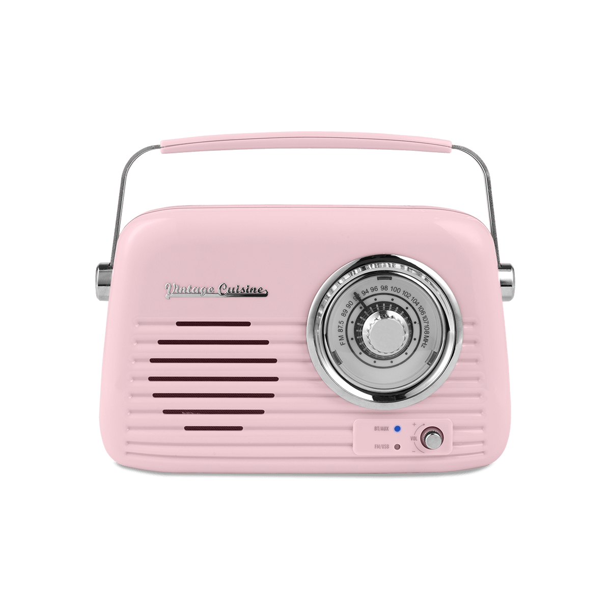 Chrome retro radio with bluetooth speaker by Vintage Cuisine